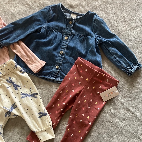 EUC Baby/Infant girl bundle H&M denim Jessica Simpson, ON and NWT mauve blue - Picture 2 of 6